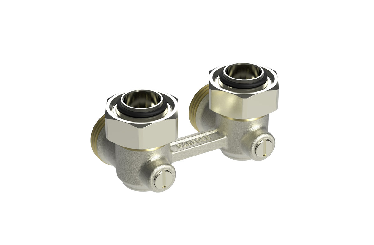 DANFOSS Danfoss Universalverschraubung RLV-KB für Ventil-HK, Heizkörper G 3/4, Eck – 003L0393