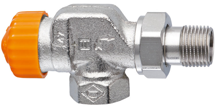 HEIMEIER Thermostat-Ventilunterteil DN15 (1/2") Eclipse, Axial, vernickelt – 3930-02.000