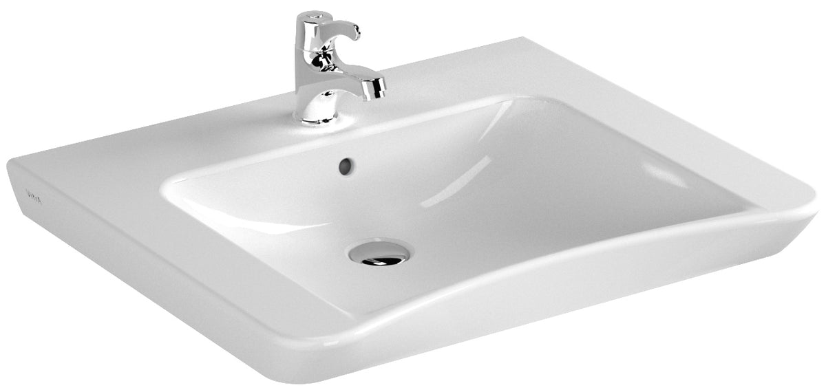 Alva Idea Waschtisch Keramik Barrierefrei, 65x56cm, oh. Überlauf,Weiß - AQBFIDWTK65OU