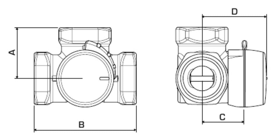 Alva 3-Wege-Mischer 3/4" IG Kvs 6,3 - ALBE11600900