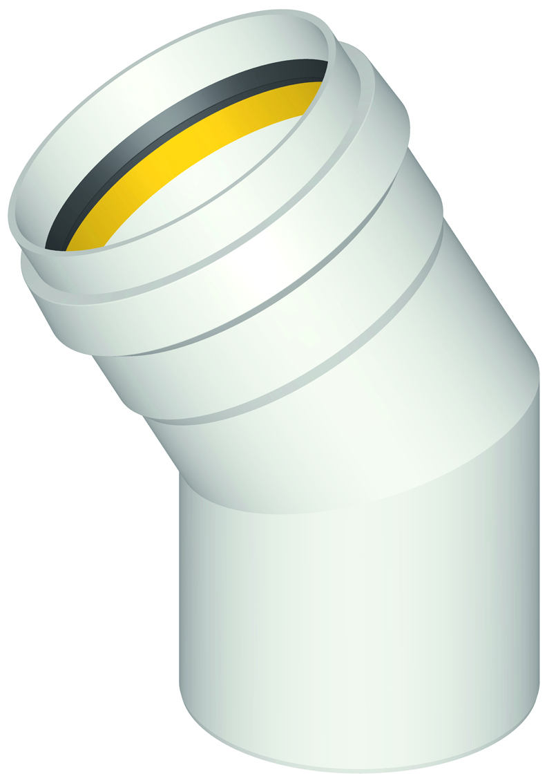 POLOPLAST PP-Polo-Eco-Plus Premium Bogen DN100/da110 30 Gr.f.SN8 u.SN12 weiss – 06302