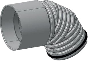 Alva G+Pipe Bogen DN/ID 300 90 Grad Muffe o. Dicht. Spitzende m. Dicht. - GPB30090