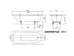 KALDEWEI Kaldewei Saniform Plus Bathtub white 170x75 – 112600010001