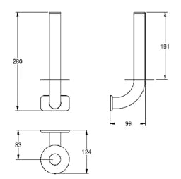 KWC AUSTRIA KWC Contina Reserverollenhalter 81x280x124mm, CNS, seidenmatt – 2000057146
