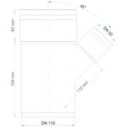 POLOPLAST PP Branch POLO-KAL XS DN 110/50/45Degree – 102224