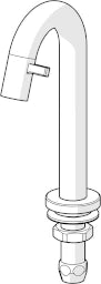HANSA Hansa Nova Style Pillar tap Projection 94mm chrome – 5093 8101
