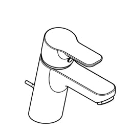 KLUDI Kludi Pure&Easy Basin Mixer 70 DN15 with Metal Pop-Up Waste – 373820565