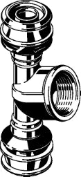 VIEGA Viega T-Stück mit SC Raxofix 5317 in 20mmxRp1/2x20mm Siliziumbronze – 647 131