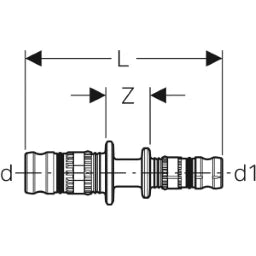 GEBERIT GE Mepla Reduction PVDF d32 x 26mm – 624.652.00.5