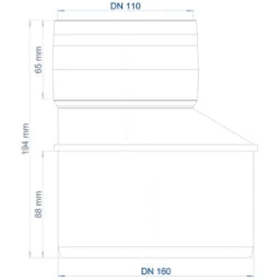 POLOPLAST PO Transition Pipe POLO-KAL XS DN 160/110 – 102287