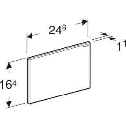 GEBERIT GE Abdeckplatte Sigma Kunststoff, weiss – 115.768.11.1