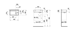 LAUFEN Laufen Kartell HWB 1 HL o.ÜL Armb.rechts 46x28cm weiß – H8153340001111