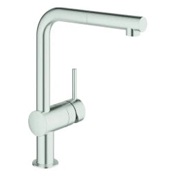 GROHE Grohe Minta Spültischbatterie mit herausziehbarem Mousseur, supersteel – 32 168 DC0