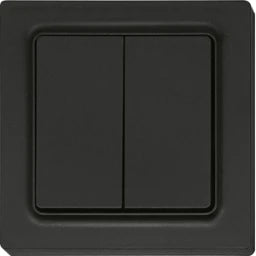 ELTAKO Funktaster anthrazit matt 55x55mm batter ie- und leitungslos mit Doppelwippe E-De – 30055708