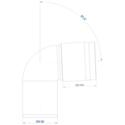 POLOPLAST PO Bend POLO-KAL 3S DN 50/87 Degrees – 102505