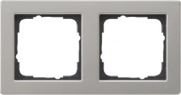 GIRA Frame 2-gang E2 Stainless Steel - 021233