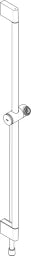 HANSGROHE HG Shower bar Unica/Pulsify 900mm with push slider and shower hose chrome – 24401000