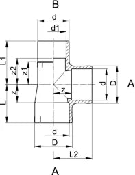 FISCHER GEORG GF Pro-Fit T-piece 90° equal PVC-U d 32 – 721200308