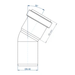 POLOPLAST PO Bogen POLO-KAL NG DN 40/30Grad – 02111