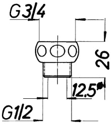SCHMIEDL GS Reduktionsnippel 1/2" AG x 3/4" IG – GS1657