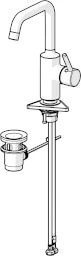 HANSA Hansa EH-Mischer WT-Batt.HANSAVANTIS Zugst.Ablgarn. Ausld. 152 mm chr.Pinheb. – 5254 2267