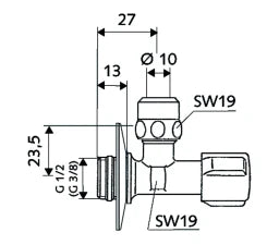 SCHELL SCHELL 1/2" Eckventil ohne Rosette – 04 912 06 99