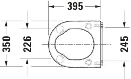 DURAVIT Duravit Starck 3 WC-Sitzring Vital mit Winkelpuffern, Scharniere edelstahl – 0062610000