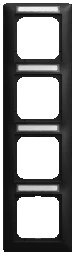BUSCH-JAEGER 4-gang cover frame with inspection window, vertical, Busch-balance® SI – 2CKA001754A4944