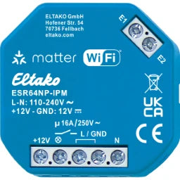 ELTAKO Stromstoß-Schaltrelais mit IP, Matter üb er Wi-Fi, optional EnOcean, 1 Schließer – 30064015