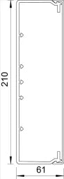 OBO Wand- und Deckenkanal mit Bodenlochung 6 0x210x2000 Polyvinylchlorid reinweiß RAL – 6191266