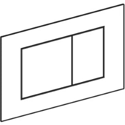 GEBERIT GE Betaetigungsplatte Sigma40, 2-Menge square, Glas weiss – 115.629.SI.1