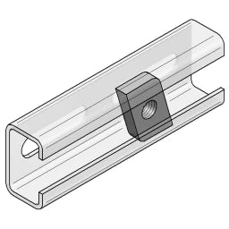 MEFA threaded plate, M8 38x17 hot-dip galvanized – 0750077