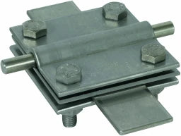 DEHN Cross Connector NIRO (V4A) for Rd 7-10/7-10mm Rd 7-10/Fl 40mm-Fl 40/40mm with Intermediate Plate – 319229