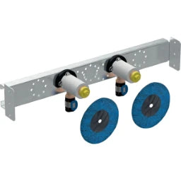 GEBERIT GE FlowFit Wall Bracket, pre-assembled, straight, double, d20mm x Rp1/2, center distance 15.3cm, LB RG+ – 619.671.00.1