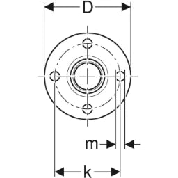 GEBERIT GE Mapress ES Gas Flansch PN10/21 mit Pressmuffe d76,1mm – 34209
