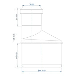 POLOPLAST PO Transition Pipe POLO-KAL NG DN 110/50 – 02284
