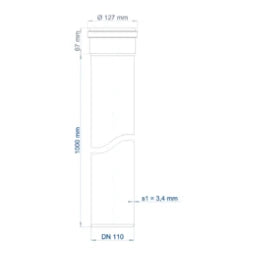 POLOPLAST PO Steckmuffenrohr POLO-KAL NG DN 110/1000 – 02043