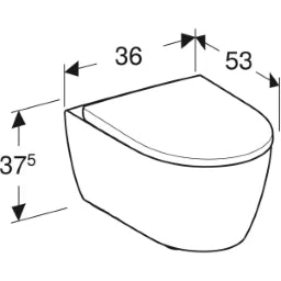 GEBERIT SANITARY Geberit iCon washdown toilet white Rimfree closed form EFF3 WC seat with soft close – 501.664.00.1