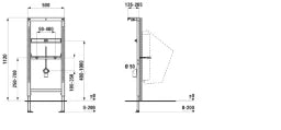 LAUFEN Laufen LIS INEOLINK Ins.Sys. 94010.2 Gr. f. Unrinal m.integr.Steuer. 1120x135x500 – H9401020000001
