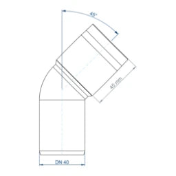 POLOPLAST PO Bend POLO-KAL XS DN 40/45 Degrees – 102112