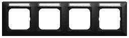 BUSCH-JAEGER Cover frame 4-gang with inspection window horizontal Busch-balance® SI – 2CKA001754A4950