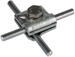 DEHN MV Clamp, Al, for Rd 8-10mm with Hex Screw and Spring Washer - 390551