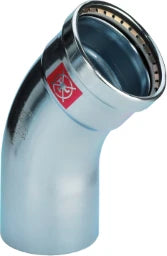 VIEGA Viega Elbow 45 Degrees with SC Prestabo 1126.1XL in 64.0mm Galvanized Steel – 597 689