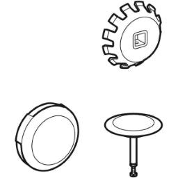 GEBERIT GE Installation set for bathtub waste d52mm, chrome, incl. square drive - 245.445.21.1