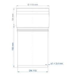 POLOPLAST PO Single Socket Pipe POLO-KAL XS DN 110/150 – 102040