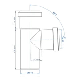 POLOPLAST PO Branch POLO-KAL NG DN 50/50/87Degree – 02217