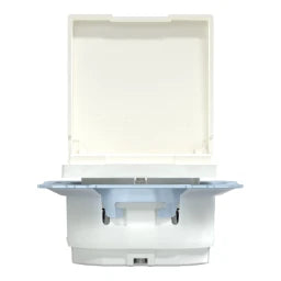 MERTEN SCHUKO-Steckdose mit Klappd., IP44, BRS, Steckkl., polarweiß glänzend, System M – MEG2314-0319