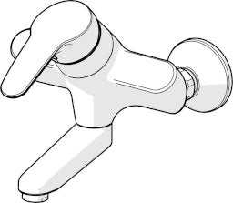 HANSA Hansa Mix Wall-mounted basin mixer, projection 160mm, chrome – 0196 8183