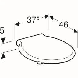 GEBERIT SANITAER Geberit Renova Comfort Basic WC-Sitz weiß, antibak, m. edst. Scharnierwelle – 572850000