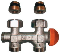 HERZ Herz-3000-connection fitting for two-pipe systems Fig.3692(91) D-form Rp 1/2"x G 3/4" – 1369291